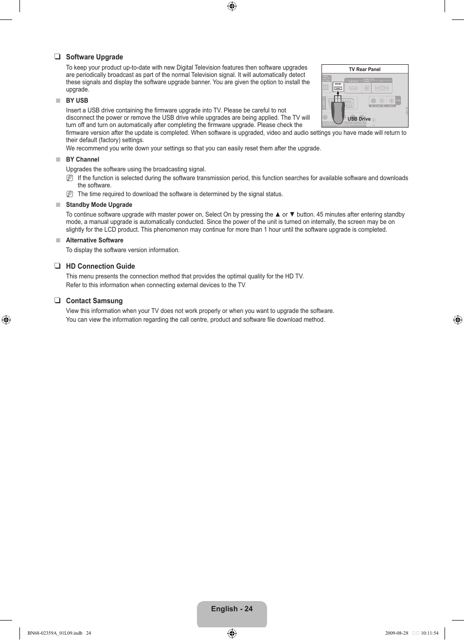 Samsung LE19B450C4W User Manual | Page 26 / 318