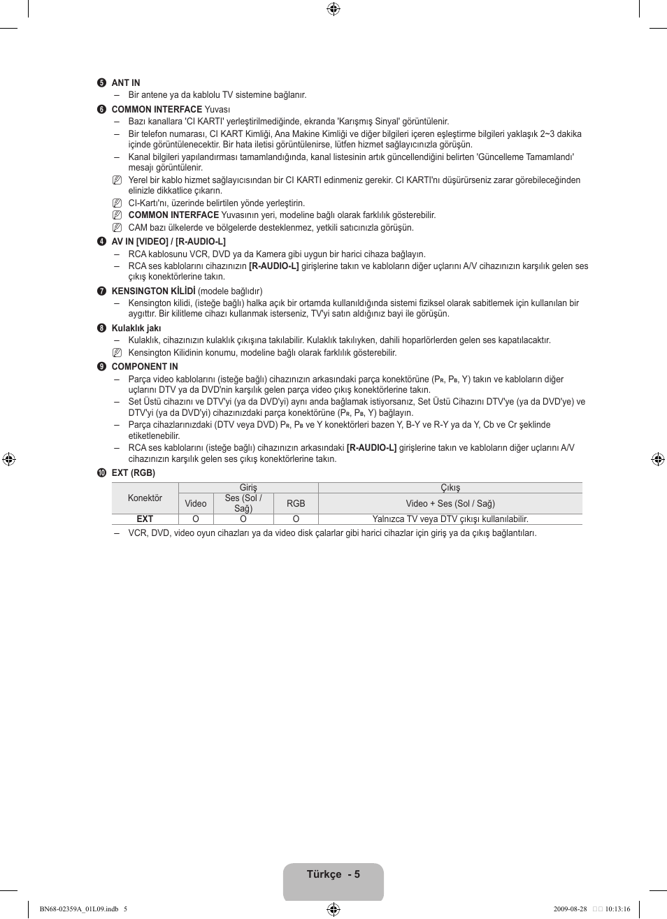 Samsung LE19B450C4W User Manual | Page 281 / 318