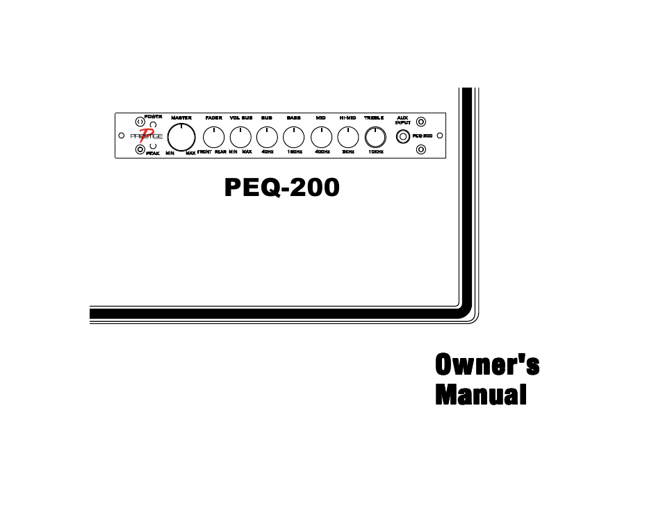 Audiovox PEQ-200 User Manual | 12 pages