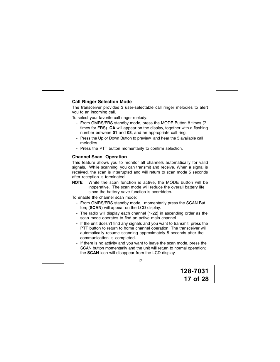 Audiovox 128-7031 User Manual | Page 17 / 28