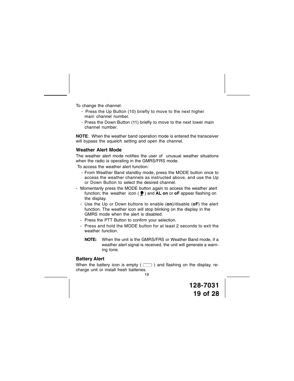 Audiovox 128-7031 User Manual | Page 19 / 28