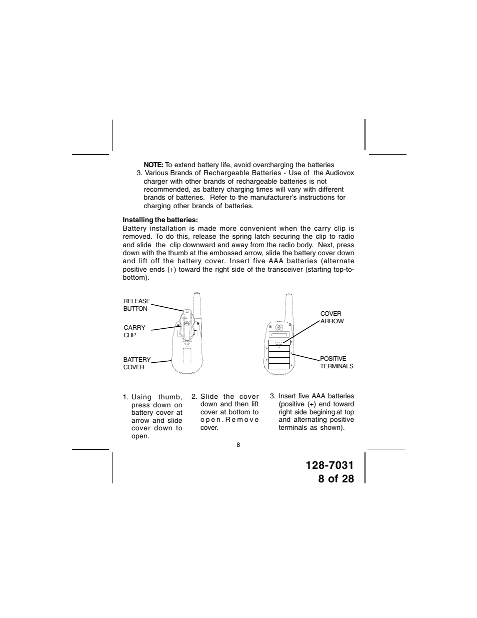 Audiovox 128-7031 User Manual | Page 8 / 28