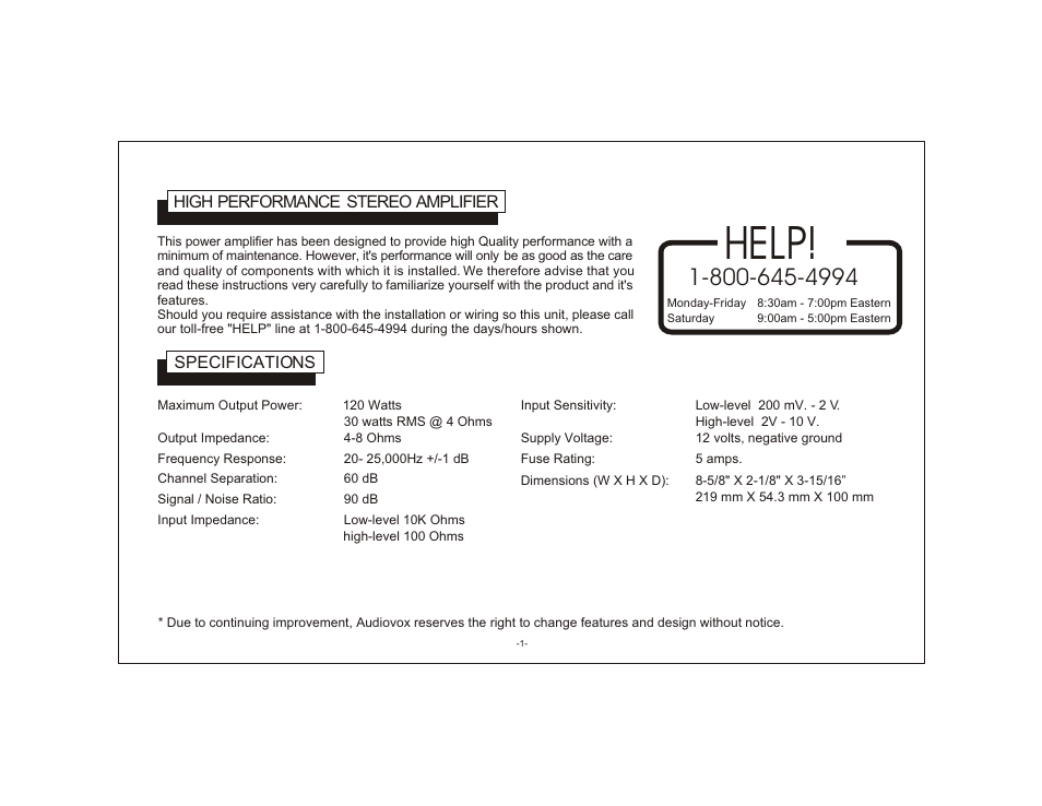 Help | Audiovox AXT-120 User Manual | Page 3 / 12