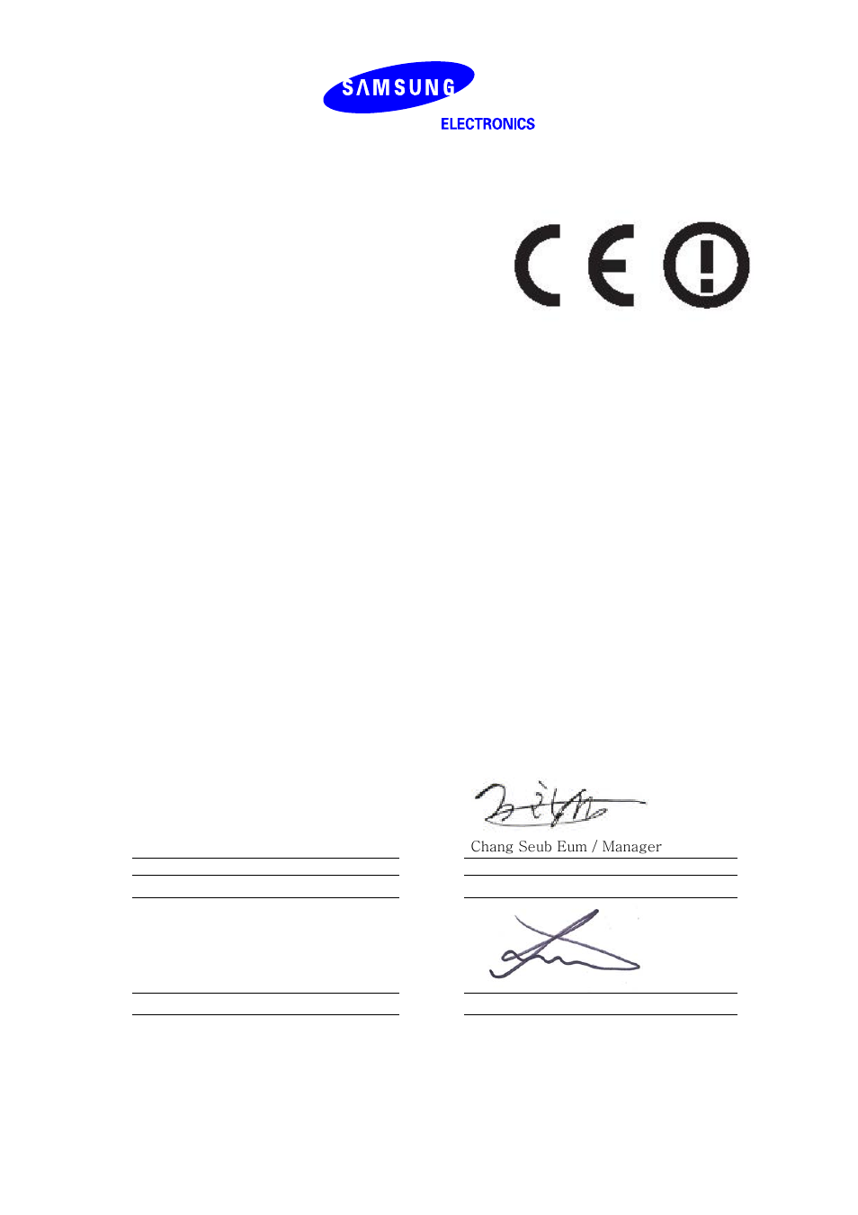 Samsung UE85S9SL User Manual | 1 page