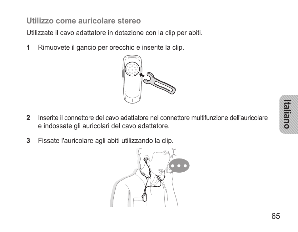 Italiano | Samsung BHM3500 User Manual | Page 68 / 143