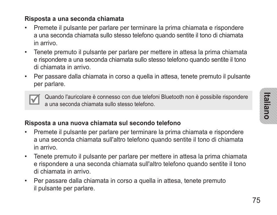 Italiano | Samsung BHM3500 User Manual | Page 78 / 143