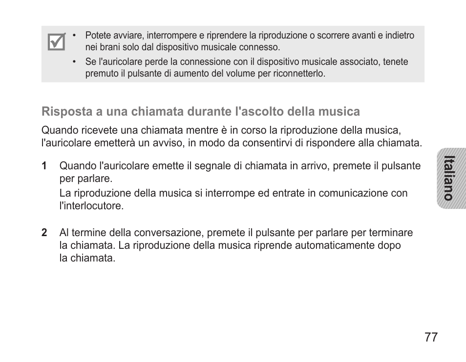 Italiano | Samsung BHM3500 User Manual | Page 80 / 143