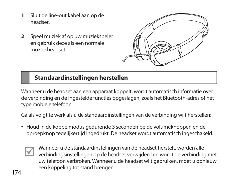 Standaardinstellingen herstellen | Samsung BHS6000 User Manual | Page 176 / 184