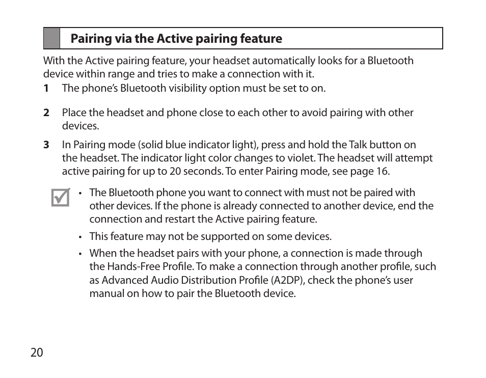 Pairing via the active pairing feature | Samsung BHS6000 User Manual | Page 22 / 184