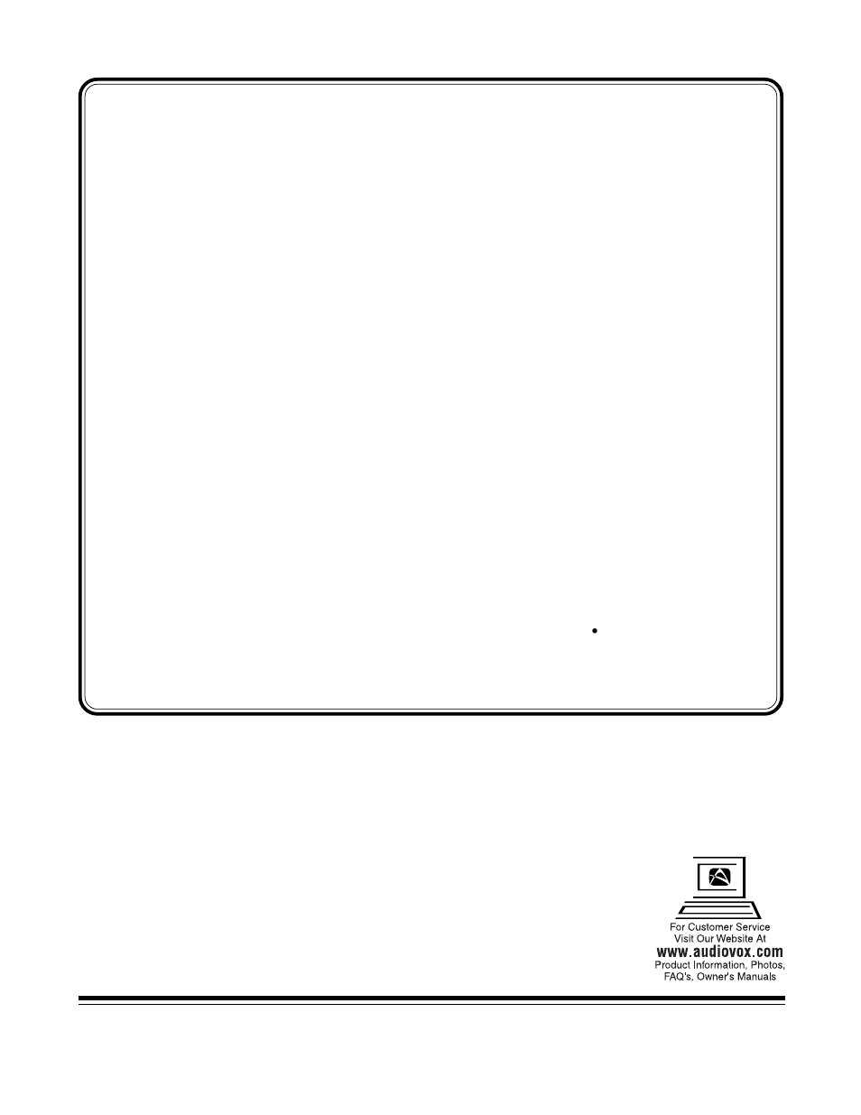 90 day limited warranty | Audiovox SU-101 User Manual | Page 11 / 11