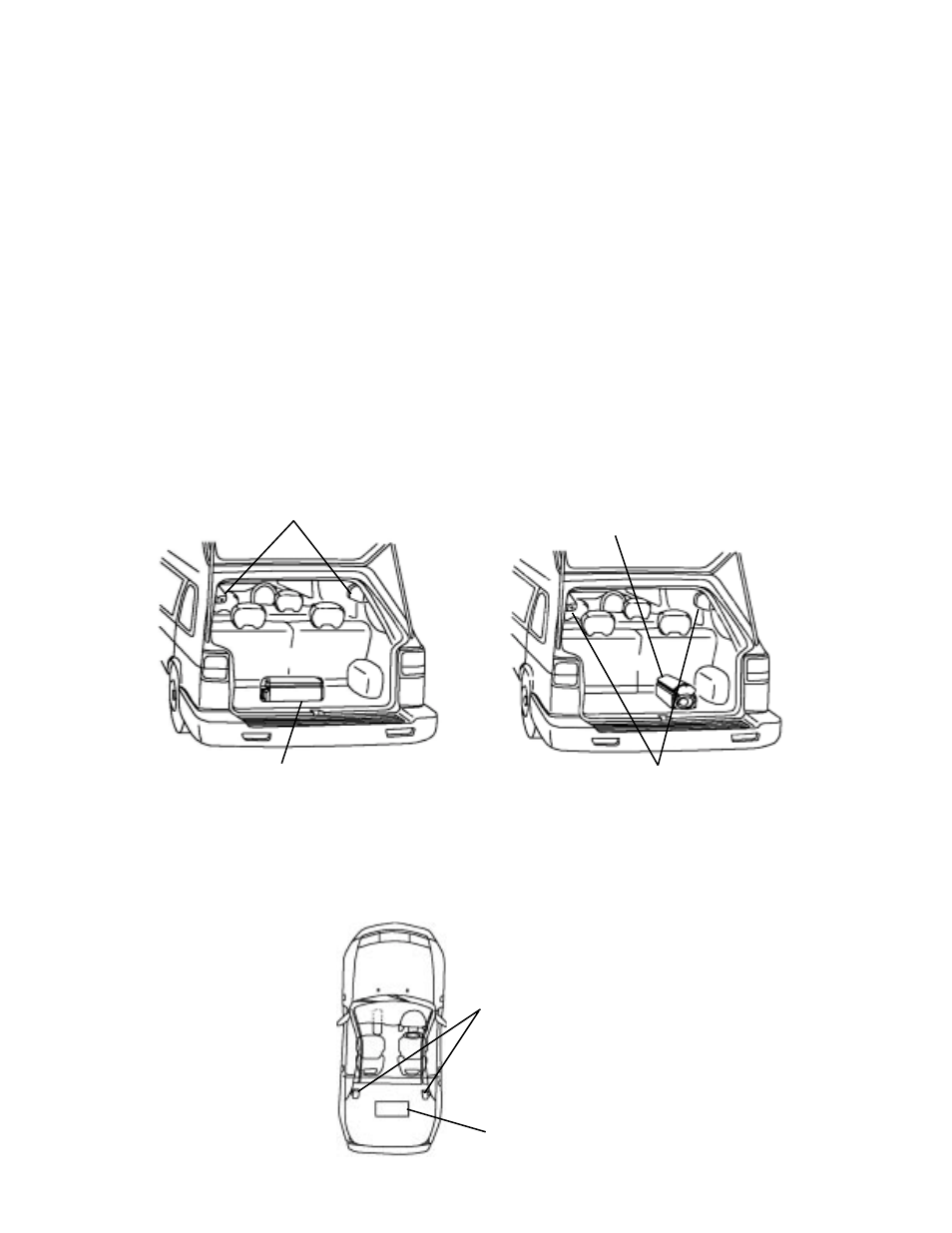 Important installation warnings, Trunk mounting (sedans) | Audiovox SU-101 User Manual | Page 4 / 11