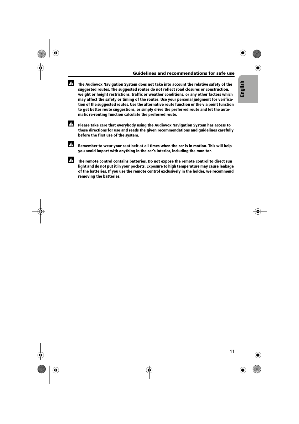 Audiovox NPC5000 User Manual | Page 11 / 105