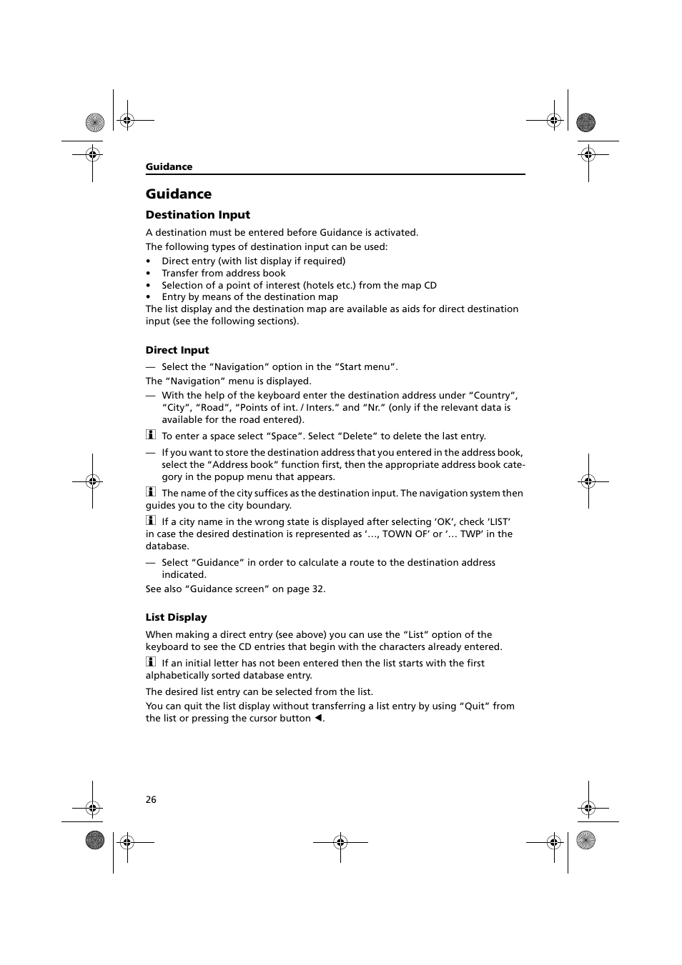 Guidance | Audiovox NPC5000 User Manual | Page 26 / 105