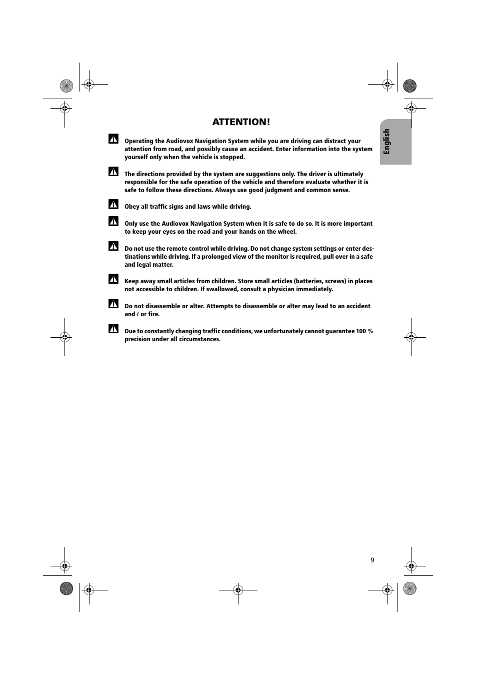 Audiovox NPC5000 User Manual | Page 9 / 105