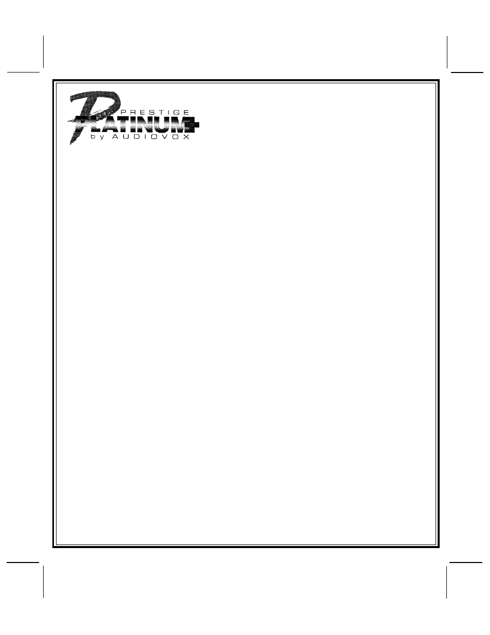 Audiovox APS 686T User Manual | 20 pages