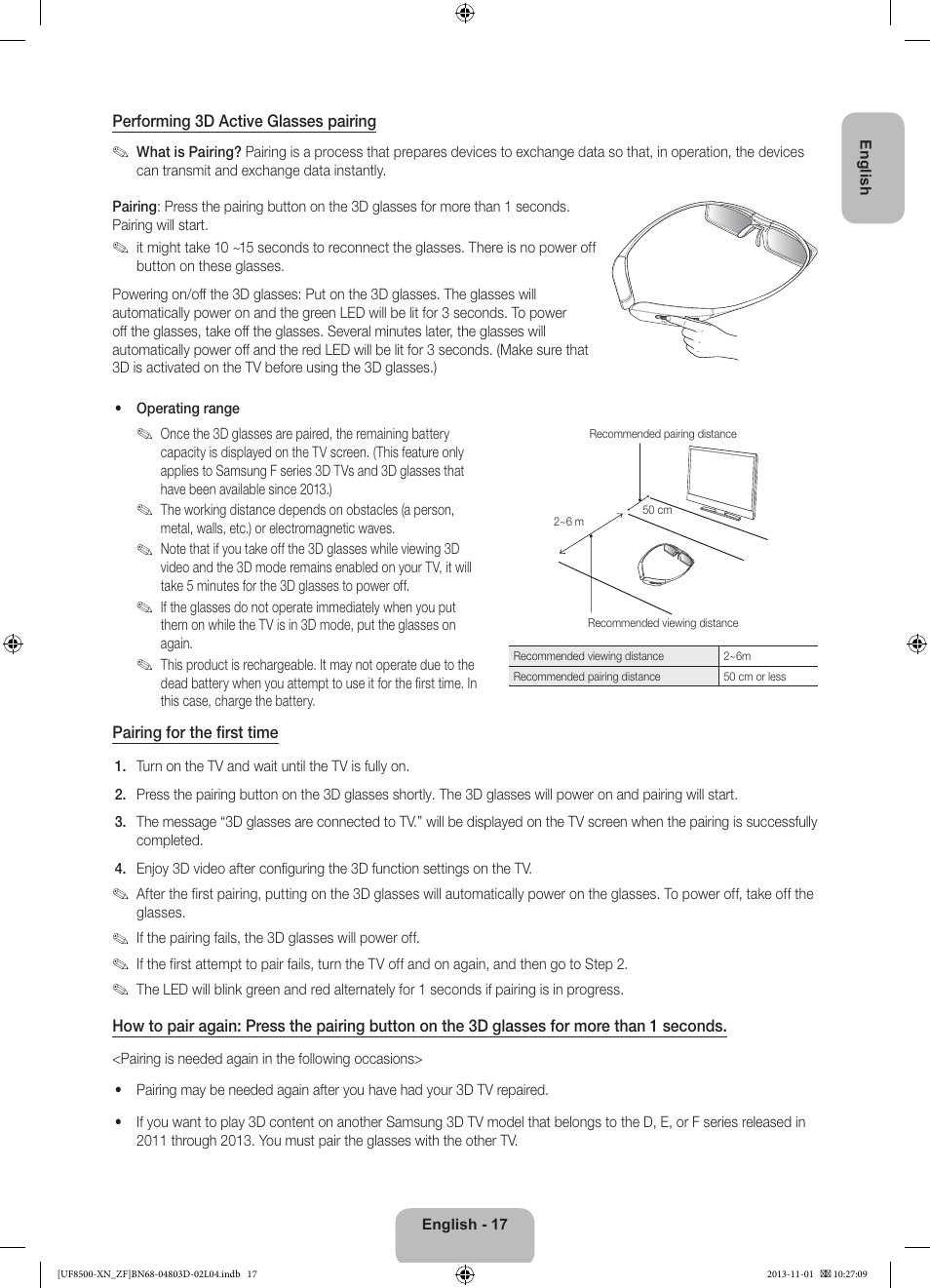 Samsung UE55F8500SL User Manual | Page 17 / 97