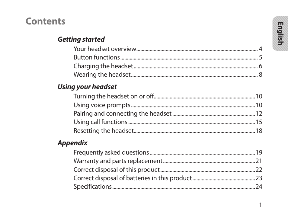 Samsung HM1800 User Manual | Page 4 / 135