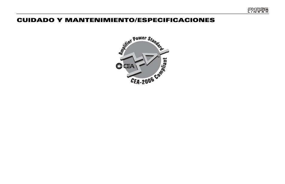 Cuidado y mantenimiento/especificaciones | Audiovox PCR2500 User Manual | Page 15 / 24