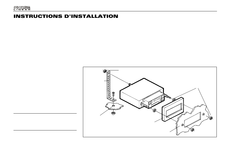 Instructions d'installation | Audiovox PCR2500 User Manual | Page 20 / 24
