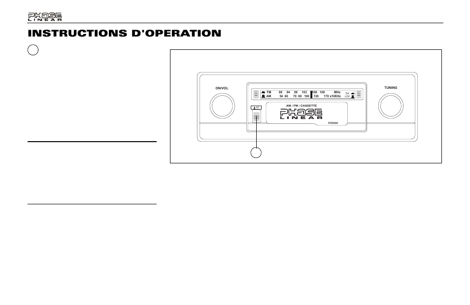 Instructions d'operation, Bouton d'éjection/avance rapide | Audiovox PCR2500 User Manual | Page 22 / 24