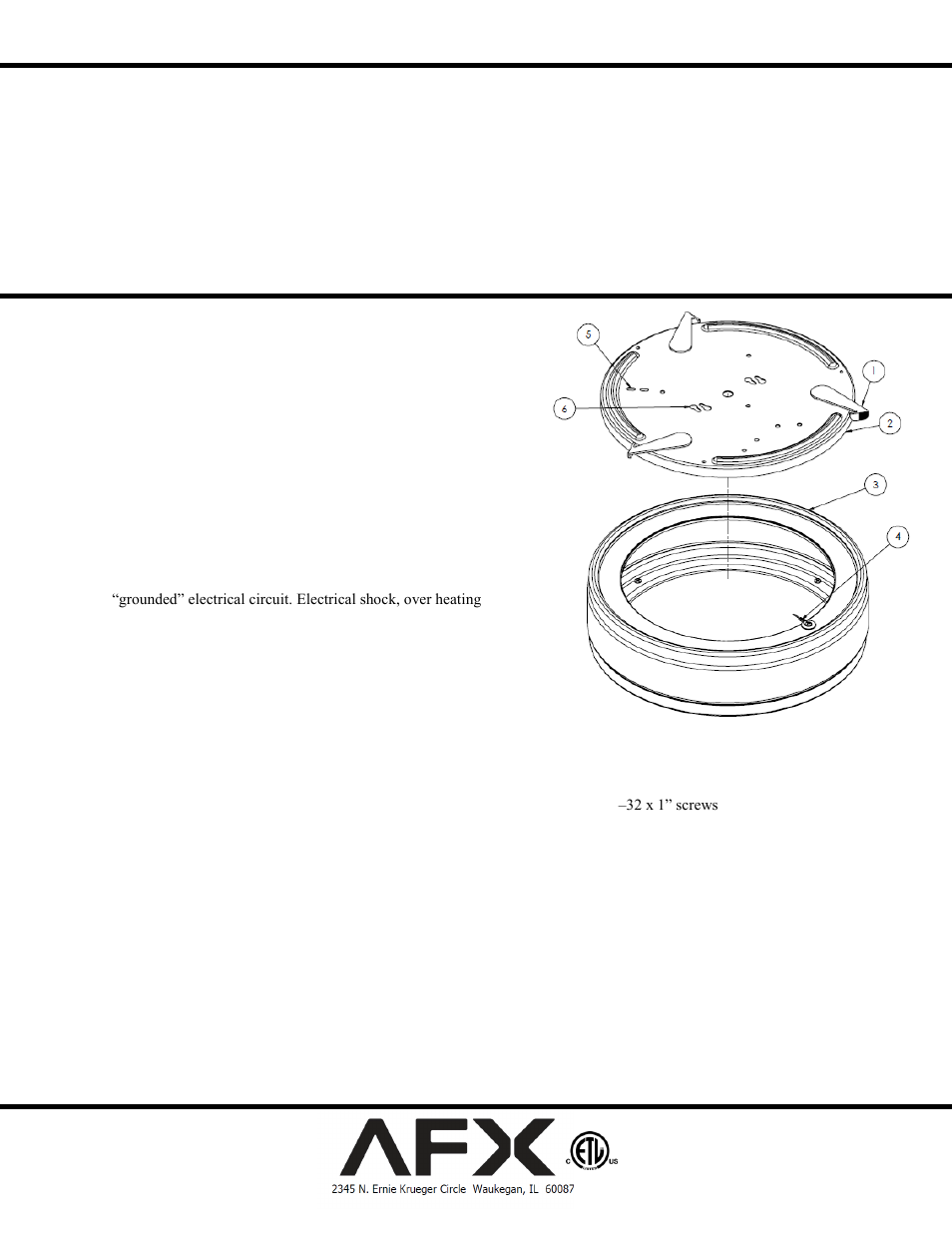 AFX BBF162400L30D1SA User Manual | 1 page