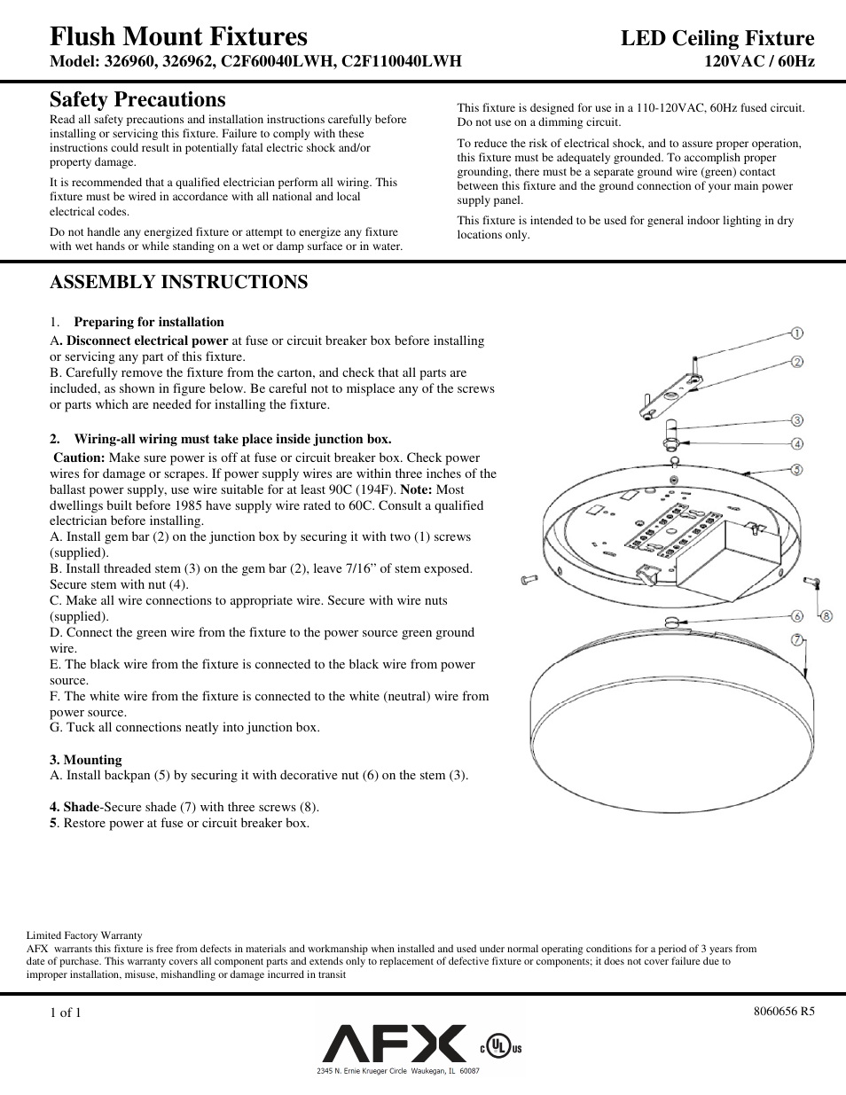 AFX C2F1913240C941EN User Manual | 1 page