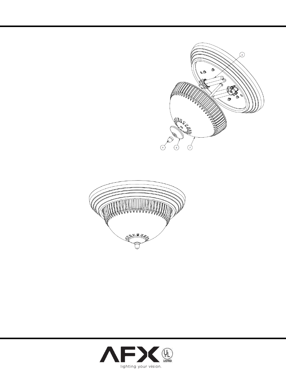 Decorative flushmount, Fluorescent ceiling fixture | AFX C213PBPLT User Manual | Page 2 / 2