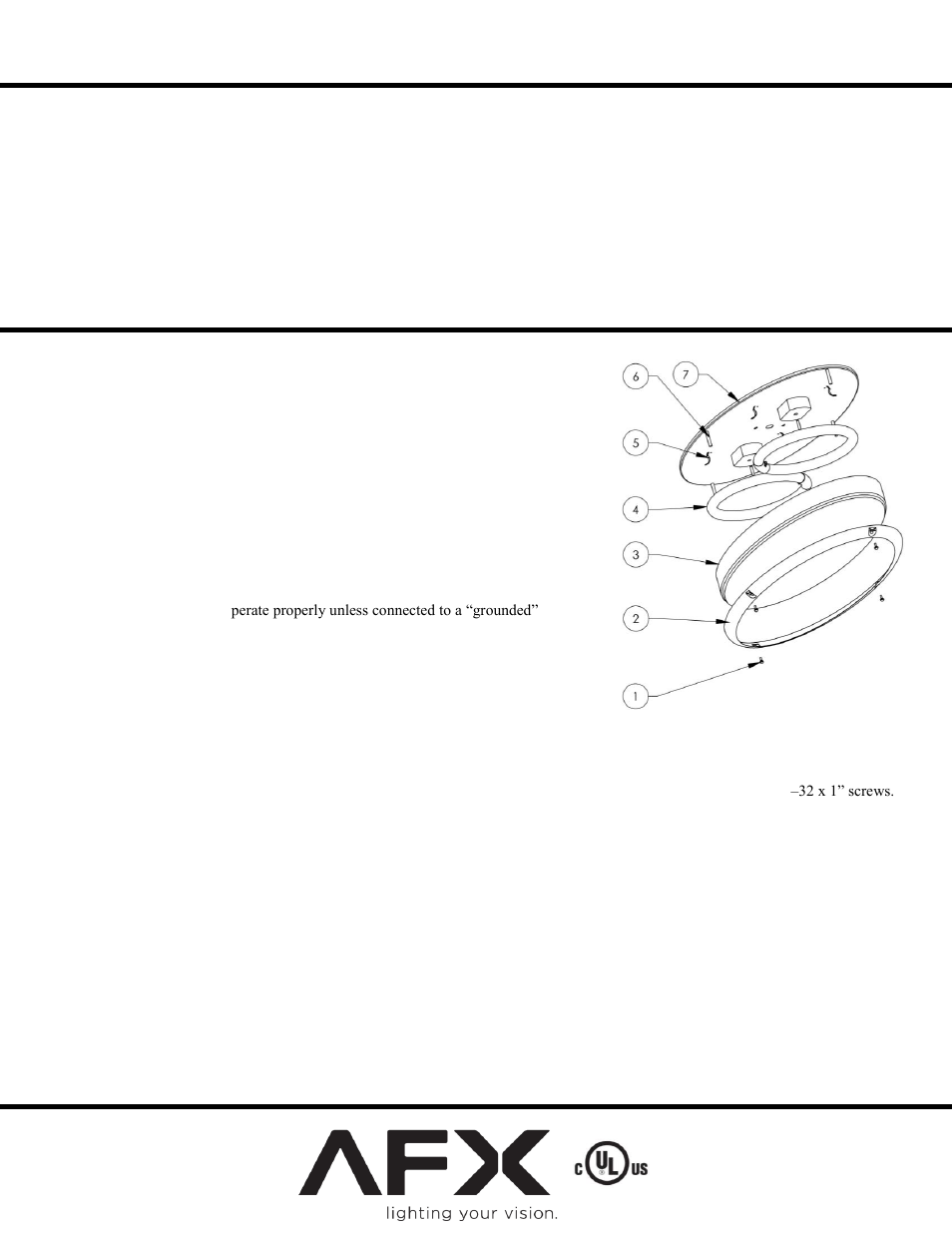 AFX CVF32232C927ENSN User Manual | 1 page
