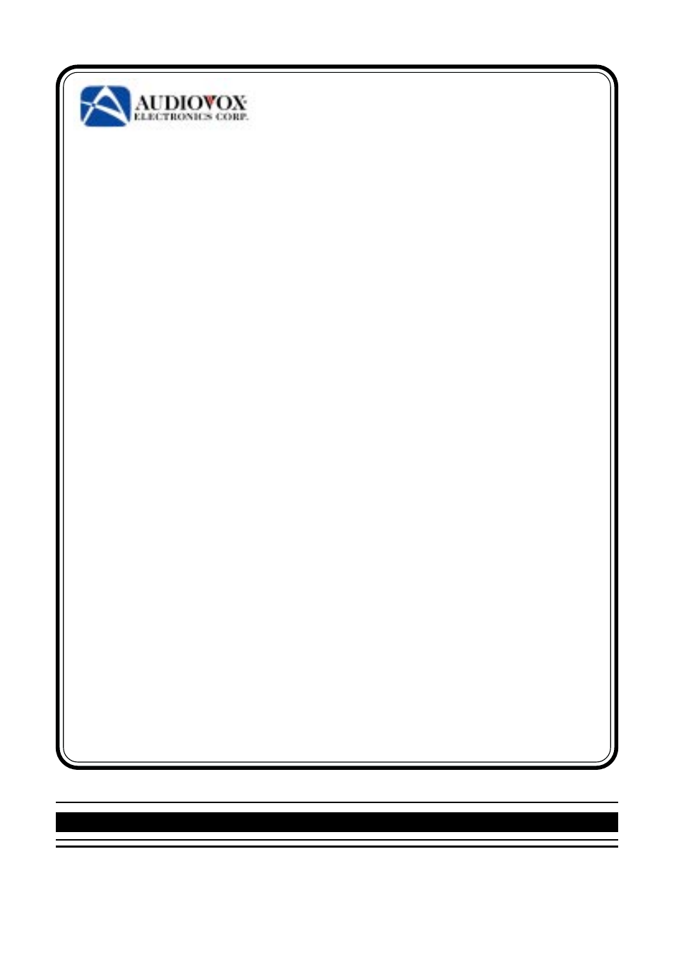 90 day limited warranty, Applies to audiovox video products, 2003 audiovox electronics corporation | Audiovox VBP70 User Manual | Page 35 / 35
