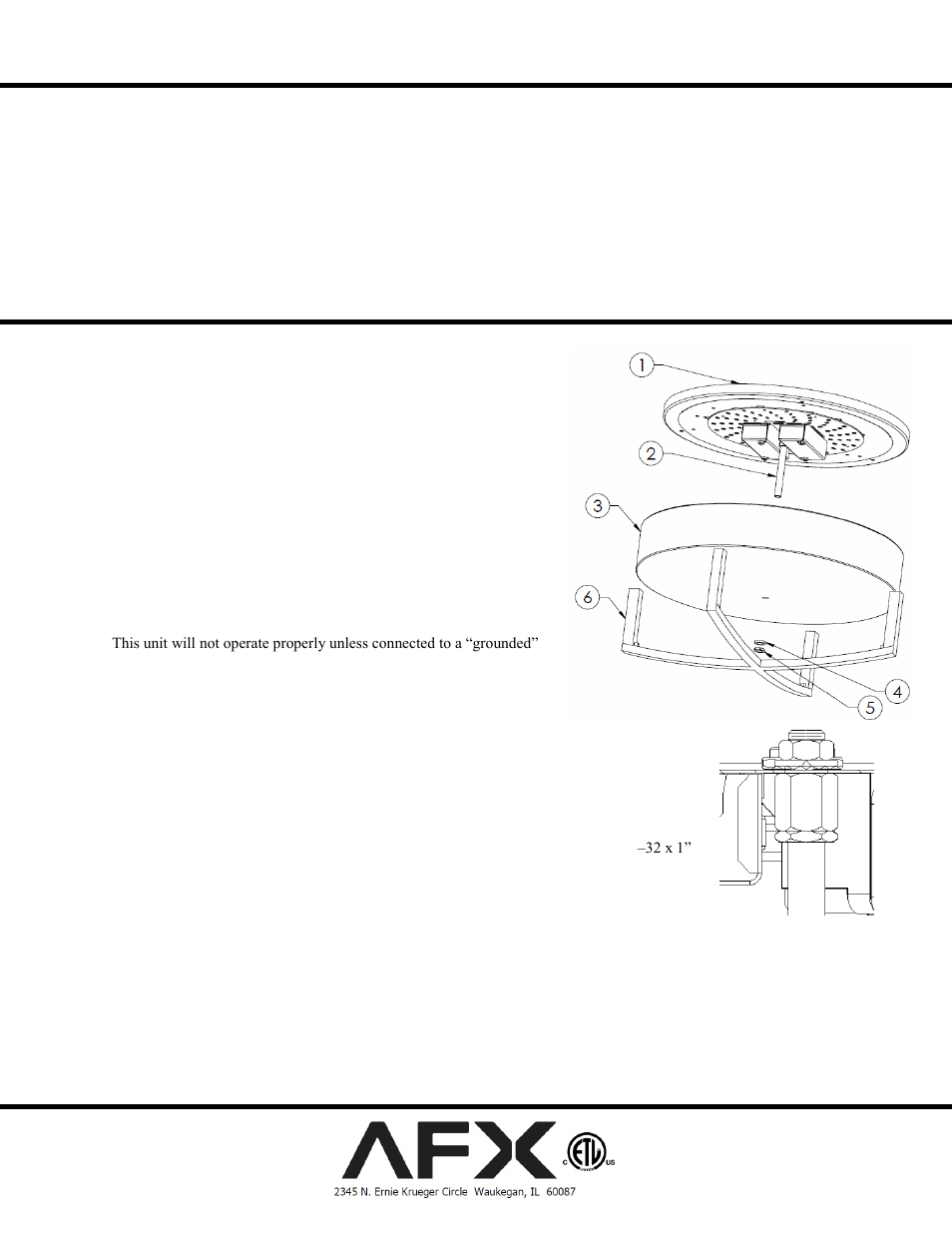 AFX REF131200L30D1RB User Manual | 1 page