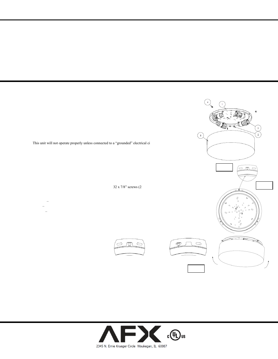 AFX SAF16213QEN-LW User Manual | 1 page