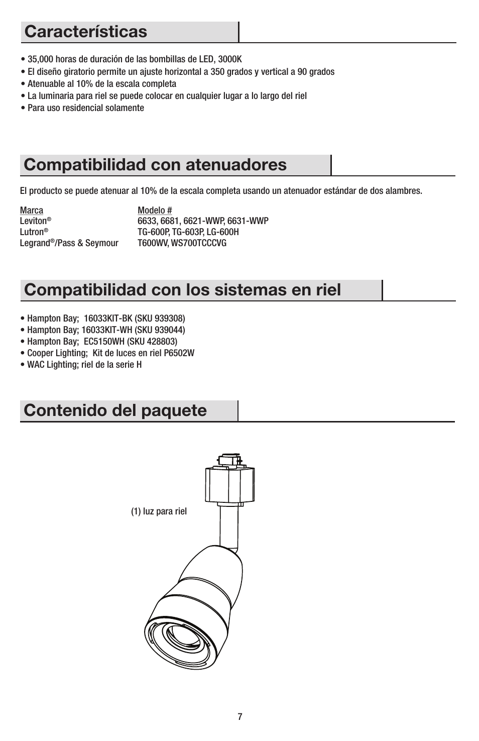 AFX TH7030030LBK User Manual | Page 7 / 8