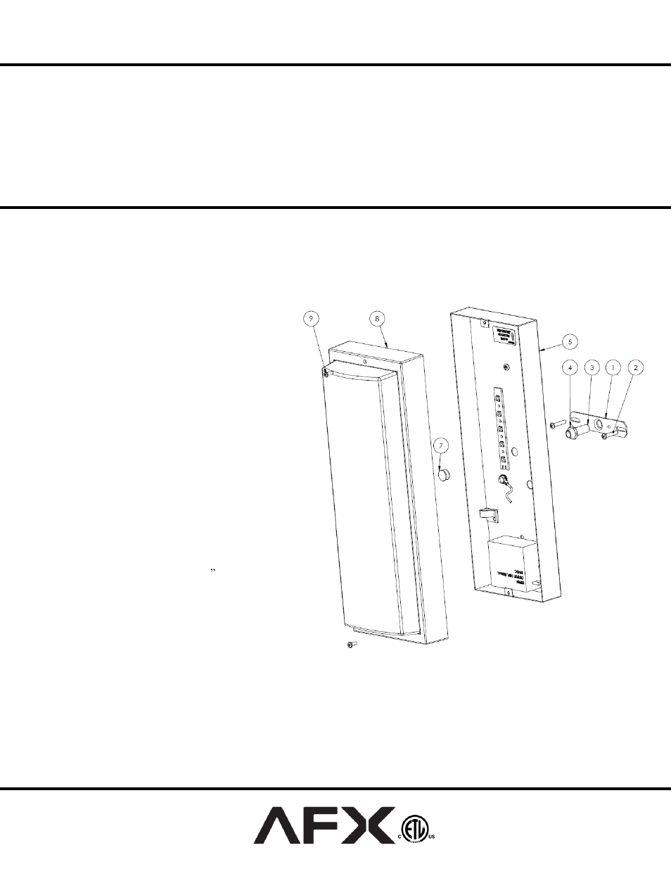 AFX TPWW70050LWH User Manual | 1 page