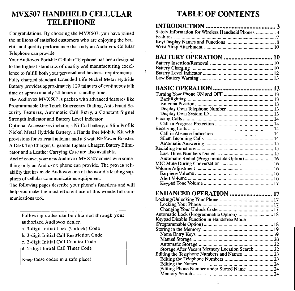 Audiovox MVX507 User Manual | Page 2 / 29