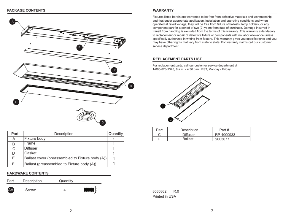 AFX ADLF432SNR8 User Manual | Page 2 / 4