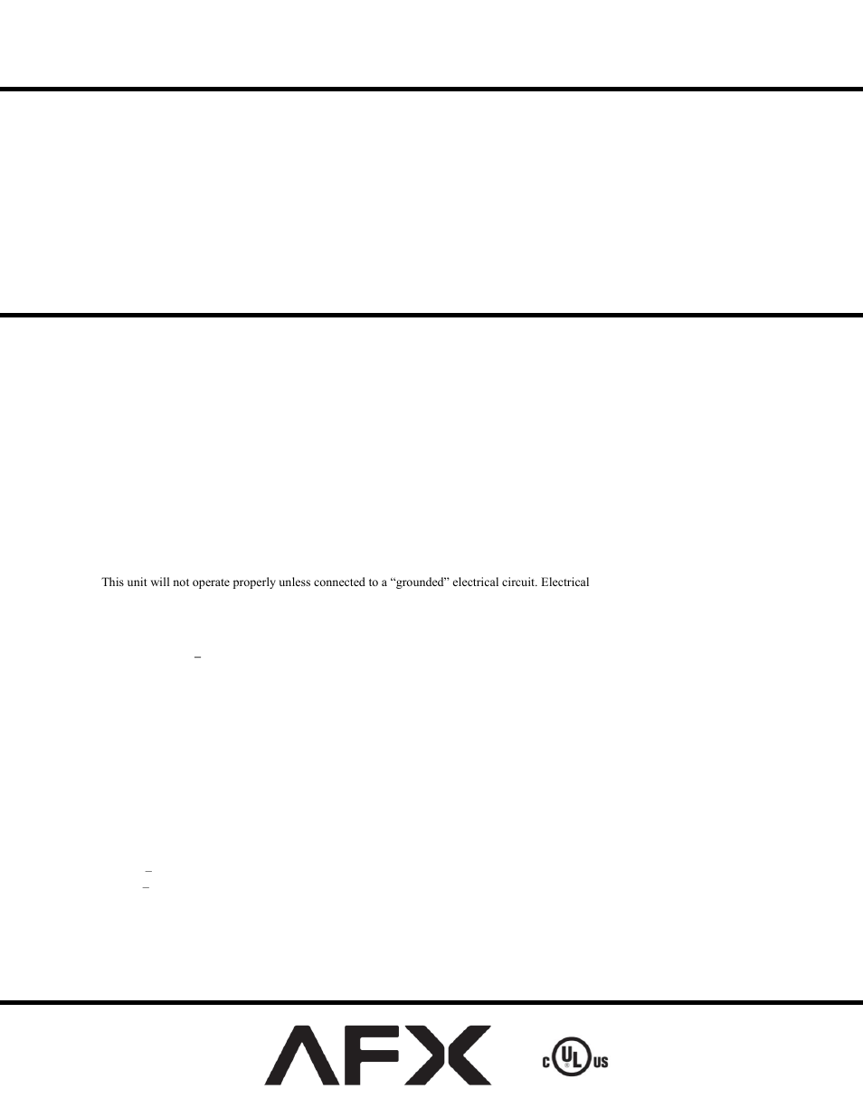 AFX HPL332NMV User Manual | 4 pages