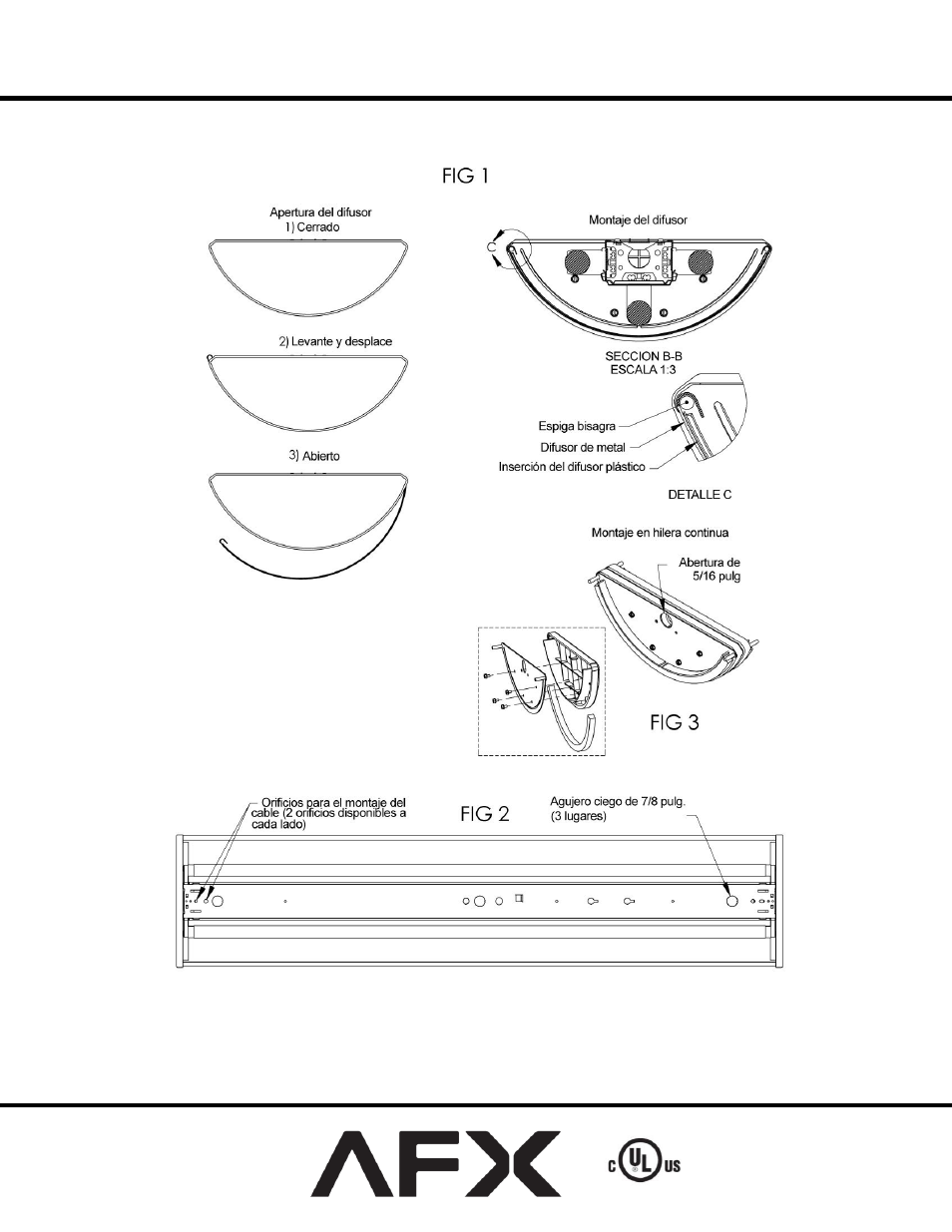 Fluorescent perforated pendant | AFX HPL332NMV User Manual | Page 4 / 4