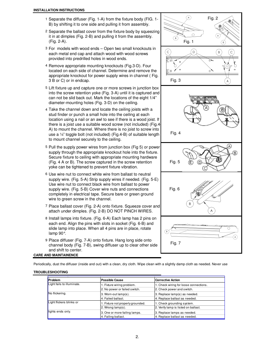 AFX LW217WAR8 User Manual | Page 2 / 2