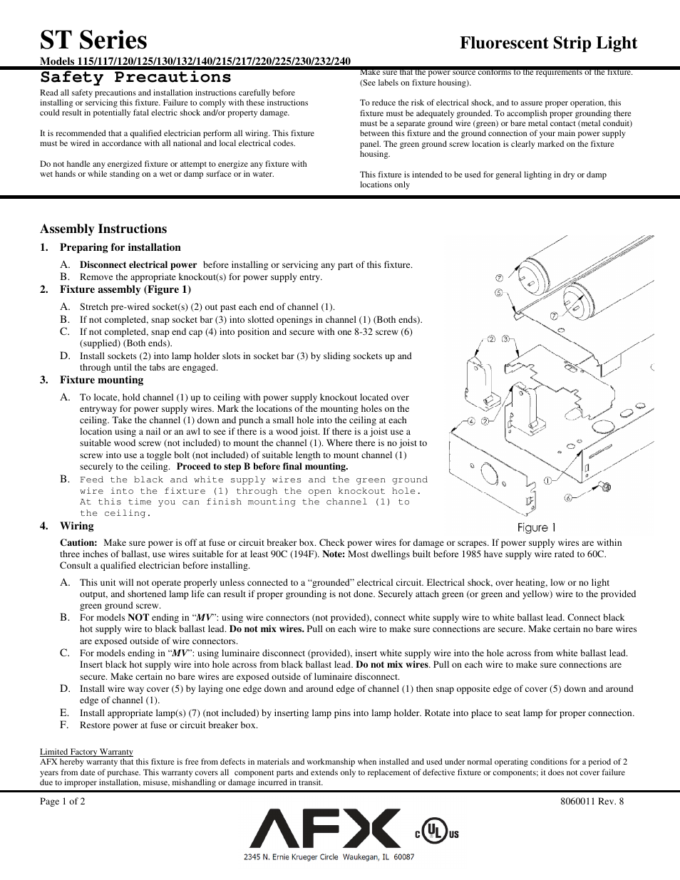 AFX ST232MV User Manual | 2 pages