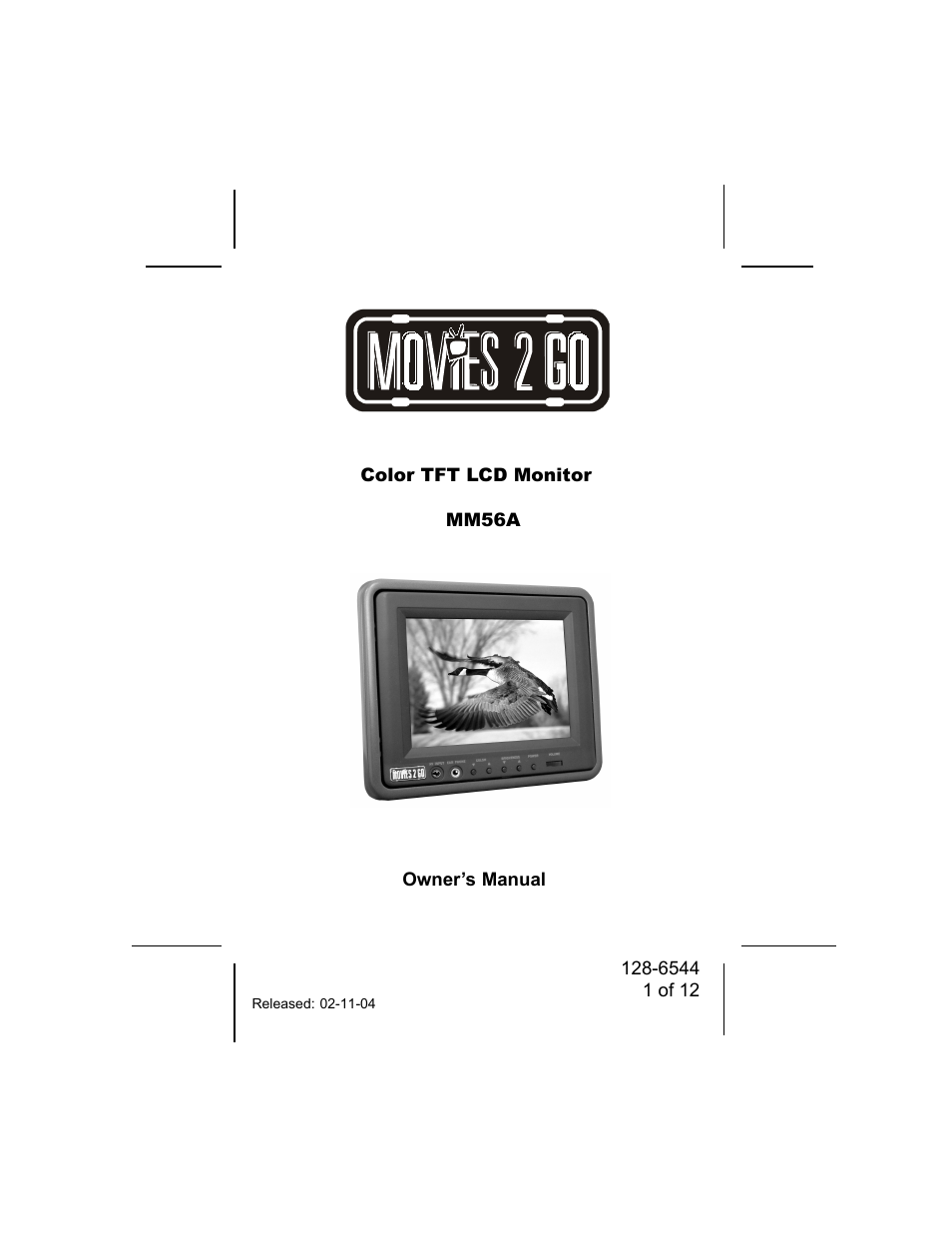 Audiovox MM56A User Manual | 12 pages