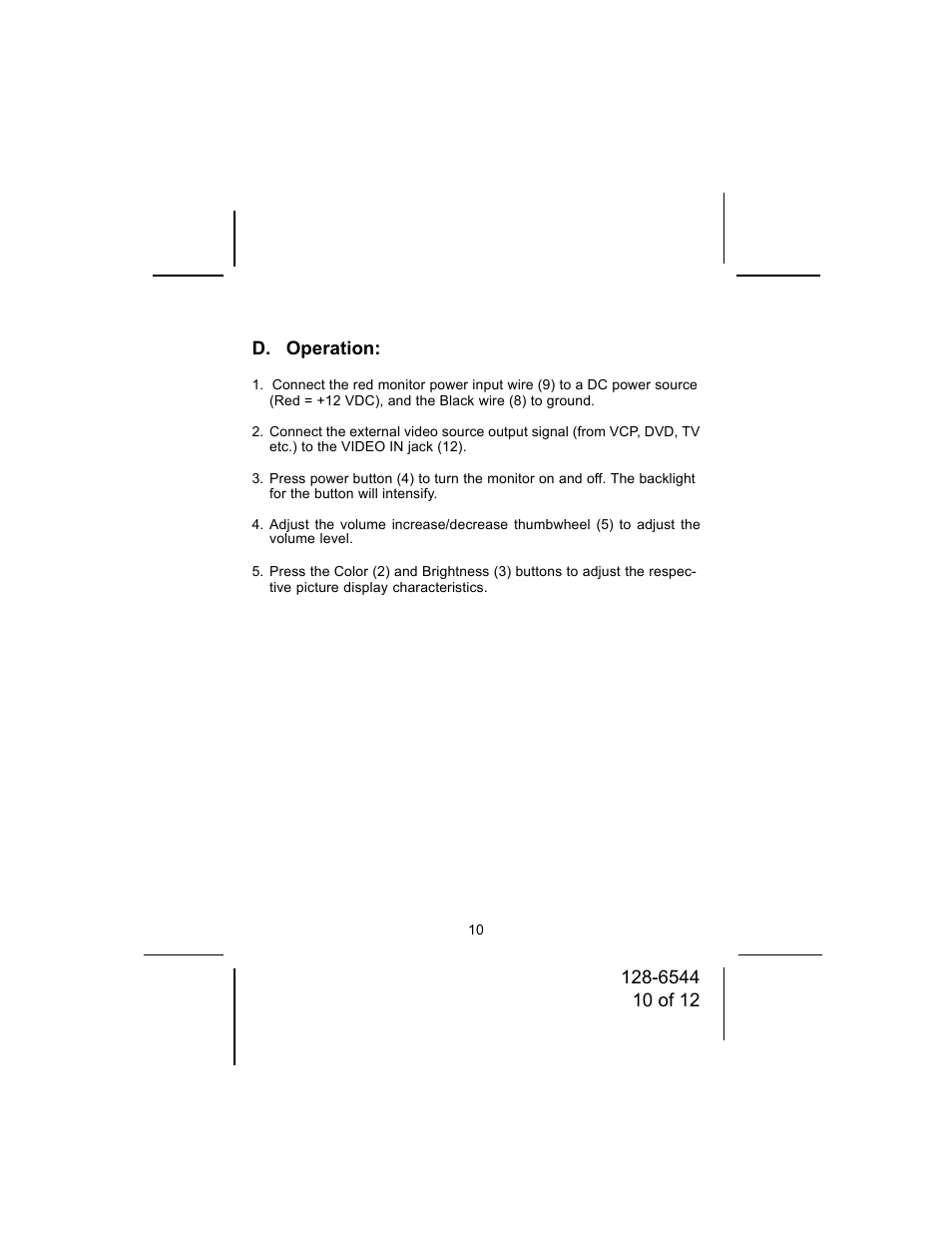 Audiovox MM56A User Manual | Page 10 / 12