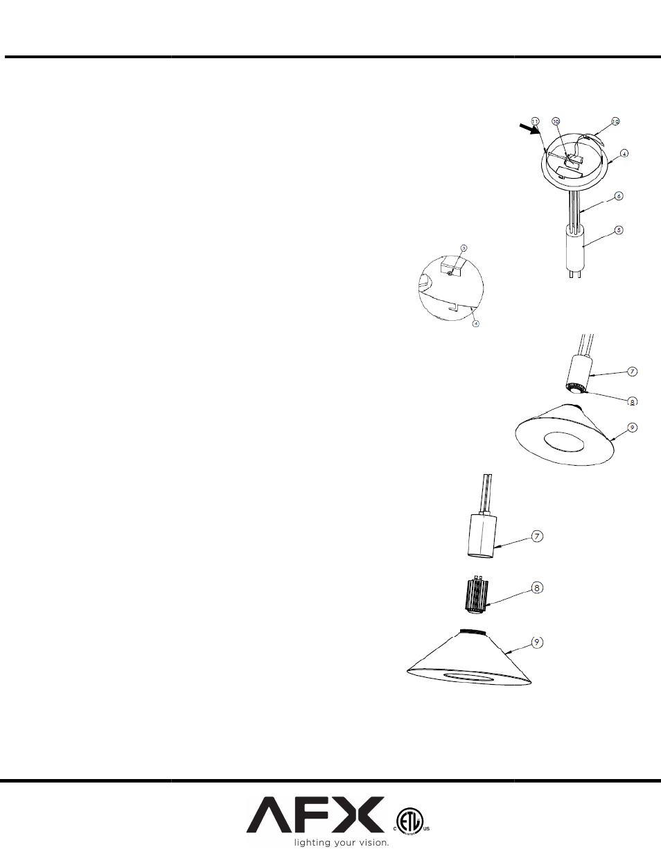 Centre led pendants, Led pendant fixtures | AFX CNP140027LSNPWH User Manual | Page 2 / 2