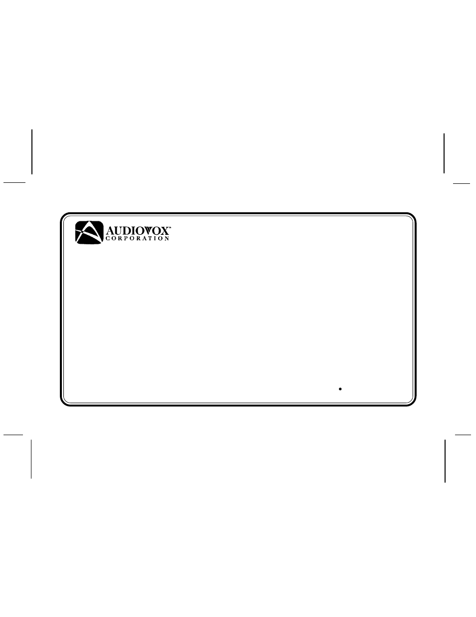 12 month limited warranty | Audiovox SIR-BB1 User Manual | Page 12 / 12