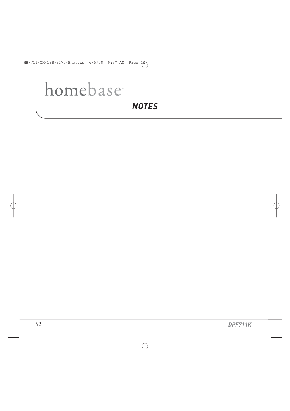 Audiovox HOME BASE DPF711K User Manual | Page 42 / 44