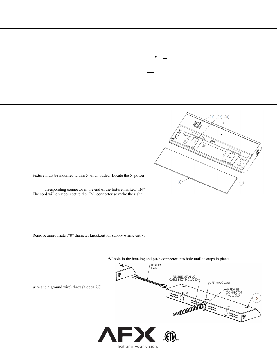 AFX ELL9WH User Manual | 2 pages