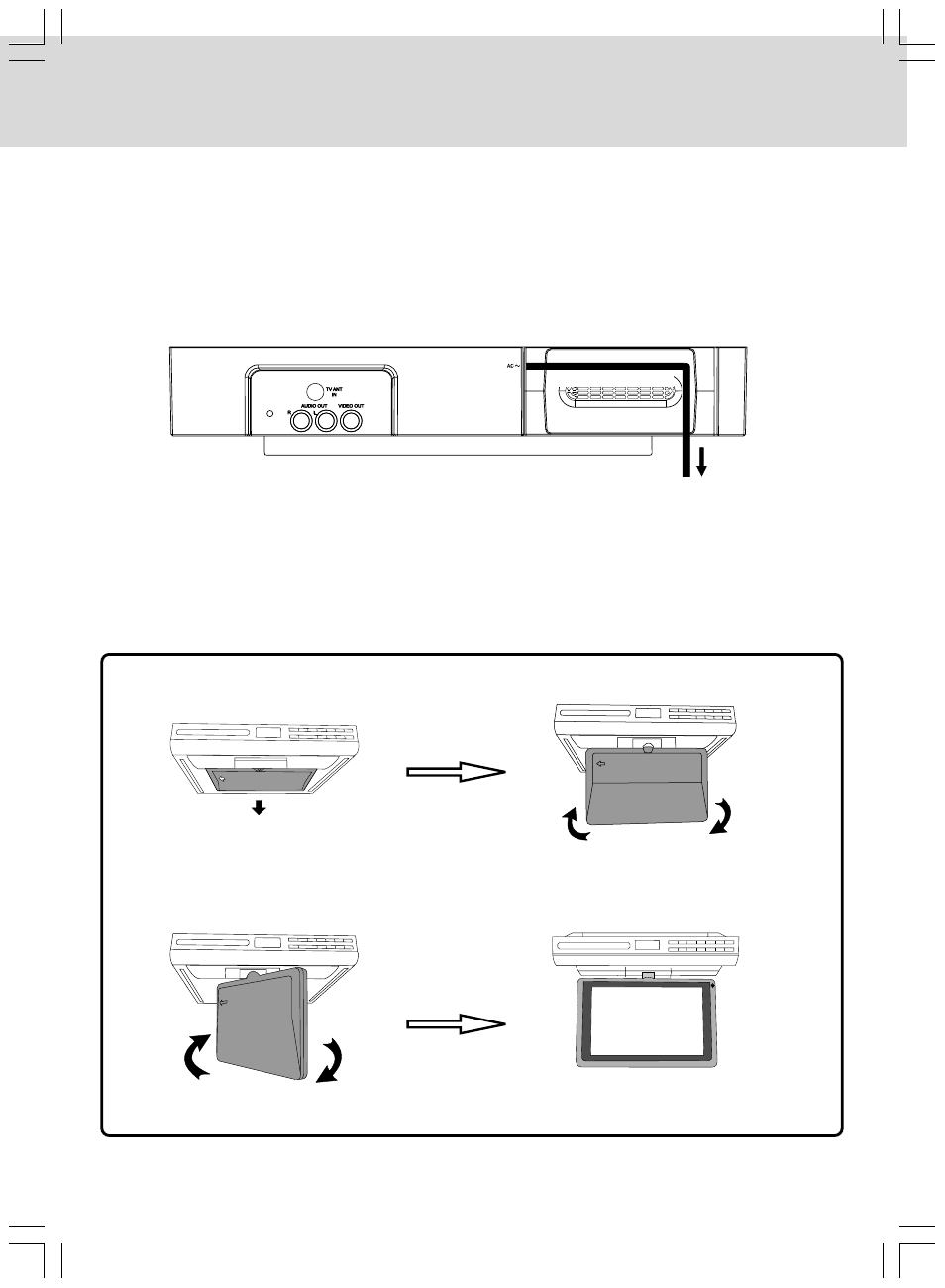 Monitor operation, Connections | Audiovox VE927 User Manual | Page 14 / 31