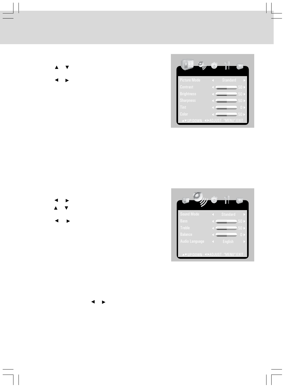 Tv setup | Audiovox VE927 User Manual | Page 26 / 31