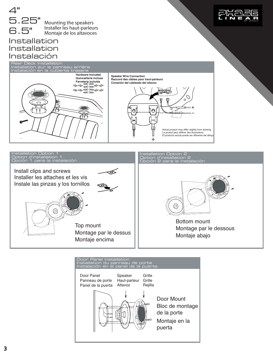 Installation installation instalación | Audiovox US365 User Manual | Page 4 / 5