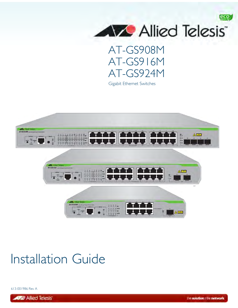 Allied Telesis AT-GS924M User Manual | 54 pages