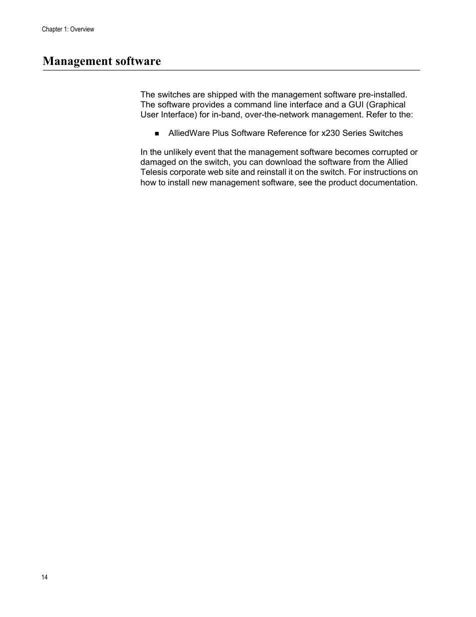 Management software | Allied Telesis AT-x230-18GP User Manual | Page 24 / 80